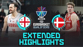 Georgia 🇬🇪 vs Denmark 🇩🇰 | Extended Highlights | FIBA EuroBasket 2025 Qualifiers