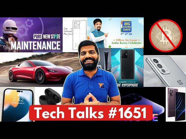 Tech Talks #1651 - Tesla in India, OnePlus 9RT Price, Google Pixel Fold, PUBG Maintenance, M33 Pro