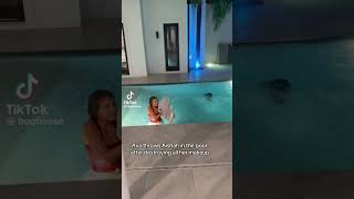 Ava throws Aishah in the pool after destroying all her makeup #avaxreyes #aishah #piper