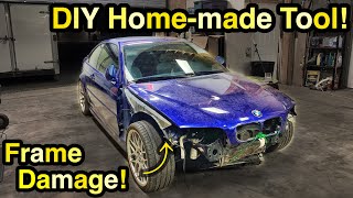 Fixing OVER 800$ Worth of FRAME DAMAGE for Just 30$ On A Rare ZCP BMW e46 M3! Part 2