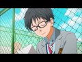 your lie in april kousei reads kaori s letter dub