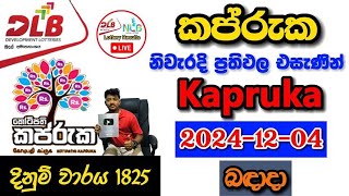 Kapruka 1825 2024.12.04 Today Lottery Result අද කප්රුක ලොතරැයි ප්‍රතිඵල dlb