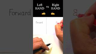 LEFT vs RIGHT Handwriting Forwards and Backwards Shorts || #handwriting #shorts #cursive