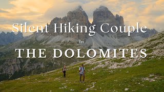 Silent Hiking Couple in the Dolomites, Italy