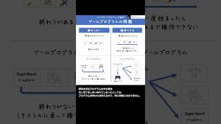 【コードのないプログラミング教室】ゲームプログラムの特徴