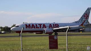 PLANESPOTTING TLL (9H-VUE) Malta Air Boeing 737 MAX8-200 04.06.2022 Landing and Takeoff Tallinn