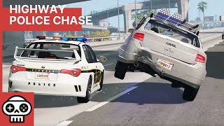 Beamng Drive High Speed Police Chase - Highway Police