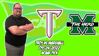 Troy vs Marshall 9/24/22 Free College Football Picks and Predictions Week 4