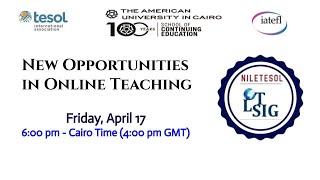 April 17 Event - New Opportunities in Online Teaching