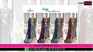 Stuff Export  Shanaya Fashion Rose Premium Edition S 132  Faux Georgette Pakistani SalwarSuit