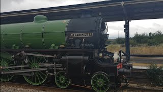 Taunton railway station with 2 steam trains