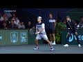 diego schwartzman stunning behind the back shot rolex paris masters 2017