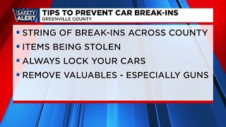 Tips to prevent car break-ins in Greenville Co.
