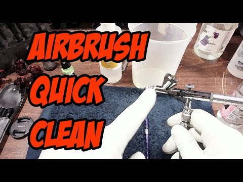 Airbrush quick-clean: Cleaning between colors Airbrush quick-clean: Cleaning between colors