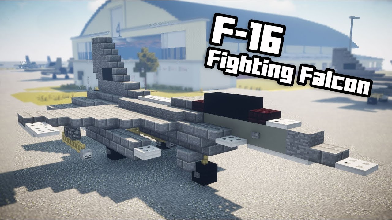 Minecraft F 16 Fighting Falcon Fighter Jet Tutorial V1 Youtube