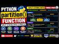 Python partition() Function Tutorial | Split String into Three Parts in Python