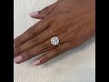 3.36 carat round lab diamond yellow gold halo engagement ring