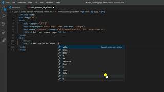 button to print current page using javascript #shorts