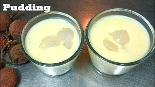 Lychee Pudding Recipe | Lychee Milk Pudding Recipe |Litchi Dessert Recipe| Litchi  | Pudding Recipes