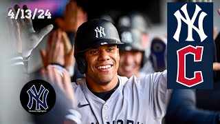 New York Yankees Vs Cleveland Guardians 4/13/24 Game 2 Doubleheader Game Highlights