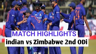 Indian vs Zimbabwe 2nd ODI Full Match Highlight 2022 | Ind vs zim highlight 2022