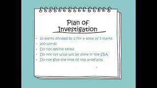 CSEC English SBA Student Series #2: Plan of Investigation