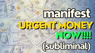 MANIFEST URGENT MONEY NOW! Subliminal 432hz (visual + audio)