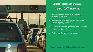 BBB Tips To Avoid Road Toll Scams