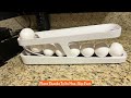 youcopia rolldown™ egg dispenser rolling eggs dispenser and organizer for refrigerator storage