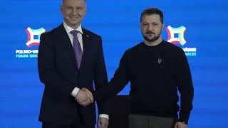 Volodymyr Zelenskyy boosts Ukraine ties with Poland, warns of peril in Bakhmut