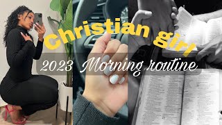GRWM| 9-5 MORNING ROUTINE| HEALTHY CHRISTIAN MORNING ROUTINES|2023 MORNING ROUTINE| SELF CARE
