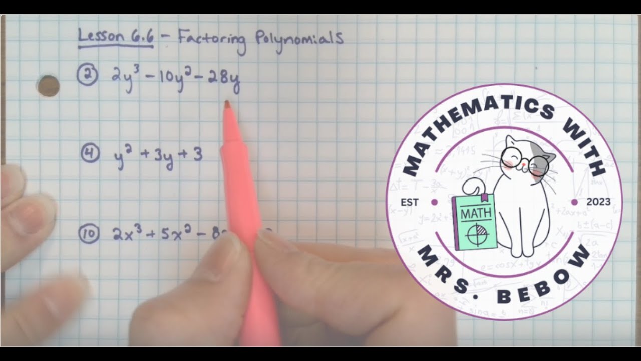 Factoring Polynomials, Part 1 (A General Factoring Strategy) - YouTube