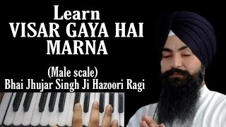 Learn Visar Gaya Hai Marna - Bhai Jhujar Singh Ji Hazoori Ragi | Male Scale |