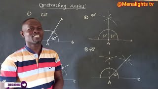 CONSTRUCTING ANGLE 60° , 30° , 90° , 45° and 120°