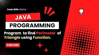 Java program to Find Perimeter of Triangle using Function || #javaprogramming