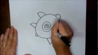 How to Draw a Sea Turtle Step-by-Step Drawing Tutorial with doodleacademy