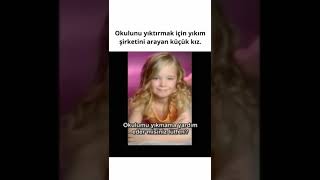 Okulunu yıktırmak için yıkım şirketini arayan küçük kız / This girl want to destroy her school