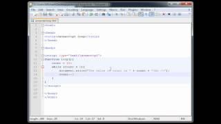 Javascript While Loop (Part 1 of 2 - Creating the loop)