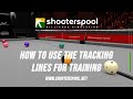 How to use the Tracking Lines in the training mode of Shooterspool