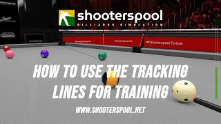 How to use the Tracking Lines in the training mode of Shooterspool