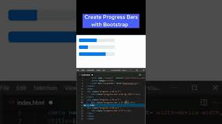 Create Progress Bars with Bootstrap | bootstrap tutorial | #html #bootstrap #coding #shorts