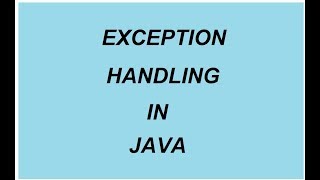 4 Core Java Exception Handling
