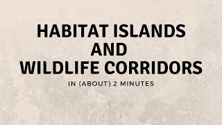 Habitat Islands and Wildlife Corridors in (About) 2 Minutes