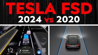 Tesla FSD 2020 vs 2024: Version 12 is EXTREMELY IMPRESSIVE!