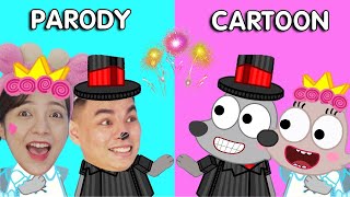 💑 Make DIY Special Wedding Costumes for Parents | Kids Stories about Family | Pica Parody Cartoon