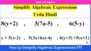 How to Simplify Algebraic Expressions | Urdu Hindi | Simplifying Algebraic Expressions