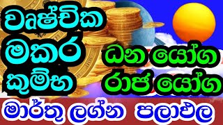 වෘෂ්චික මකර කුම්භ සැමට ,රාජයෝග ධනයෝග  පලදෙන වාසනාවන්ත මාර්තු මාසය, #starguider ,