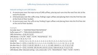 Suffix Arrays - SAIS Algorithm - O(n) time and O(n) space