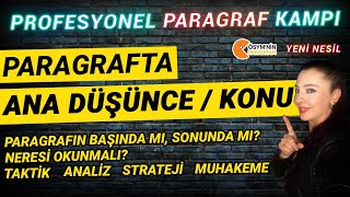 Paragrafta Ana Düşünce / Konu | Profesyonel Paragraf Kampı #HaleHoca