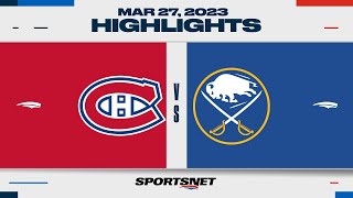 NHL Highlights | Canadiens vs. Sabres - March 27, 2023